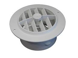 ROUND DAMPER VENT, 4″, OFF WHITE