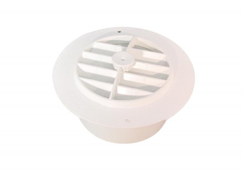 ROUND DAMPER VENT, 4″, WHITE